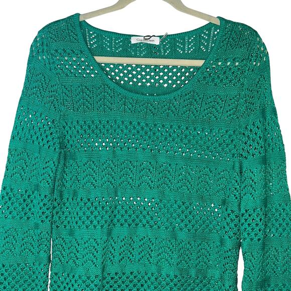 SALE!! Calvin Klein Sea Green Knit Sweater, Size M, NWT! - Picture 1 of 4